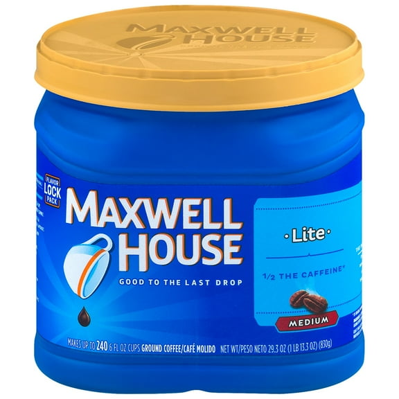 Maxwell House Lite Ground Coffee 29.3 oz. Tub