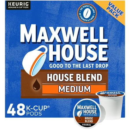 Maxwell House House Blend Medium Roast K-Cup® Coffee Pods, 48 Count. Box