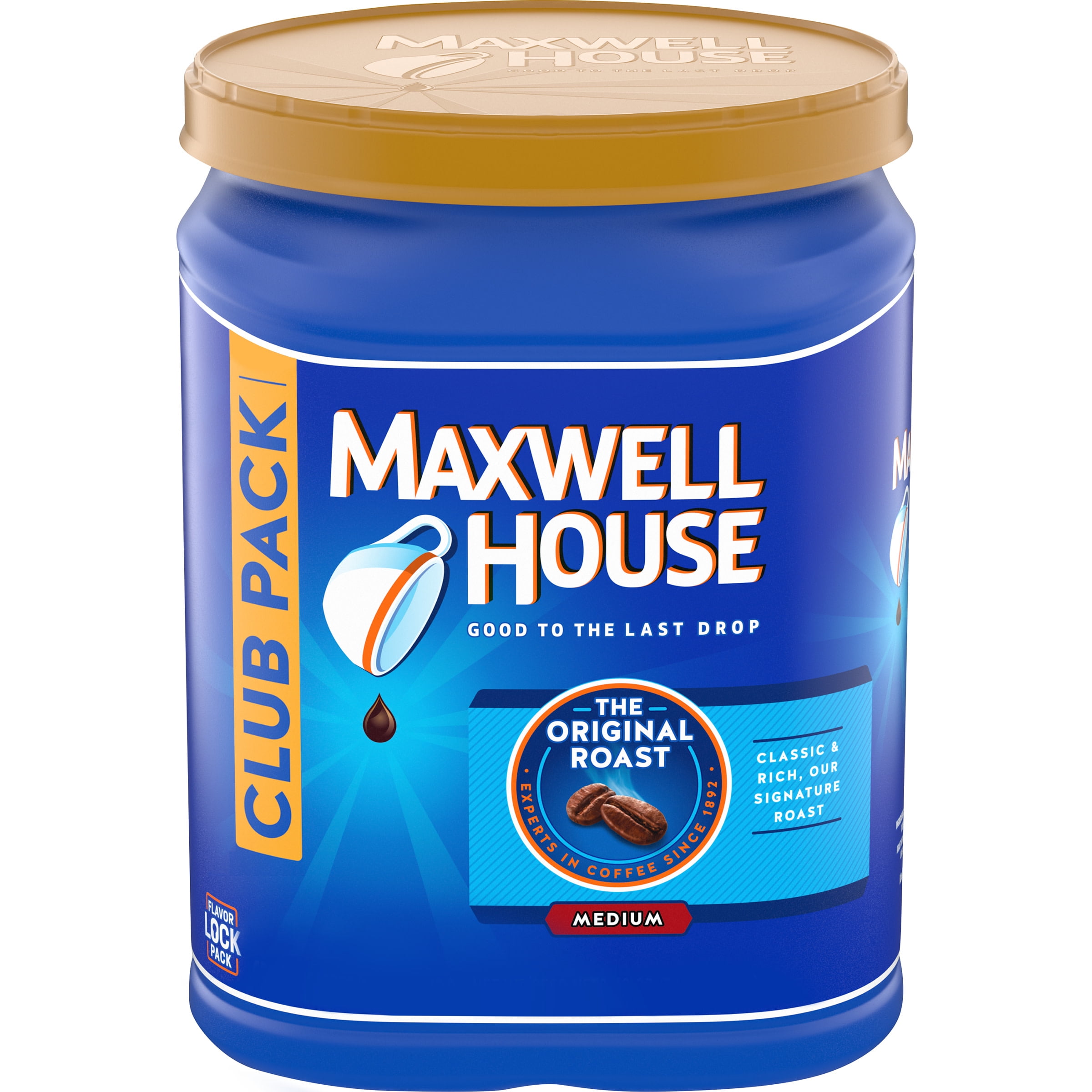Maxwell House Medium Roast Ground Coffee, Smooth and Aromatic, 48