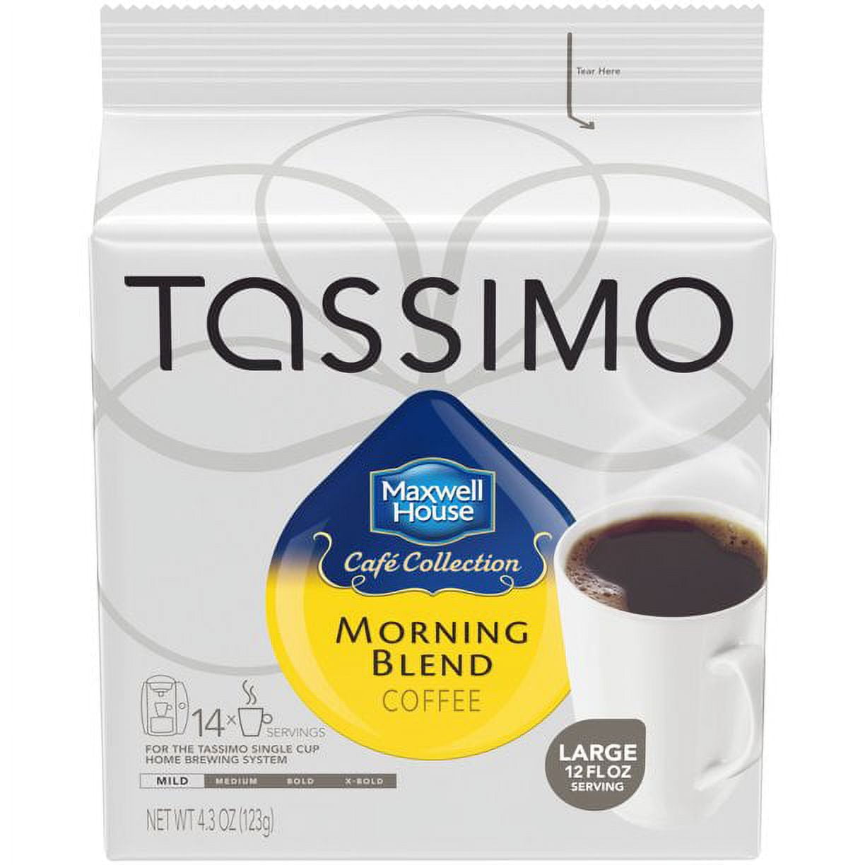 Maxwell House Morning Blend Coffee, T-Discs for Tassimo Hot Beverage System  (16 Count) 