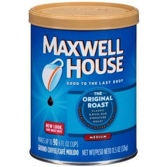 MAXWELL HOUSE Ground Coffee 11.5oz Bags Pack , Original Roast, 69 Ounce, (Pack of 6)