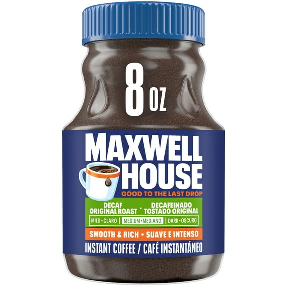 Maxwell House Original Roast Decaffeinated Instant Coffee, 8 oz Jar
