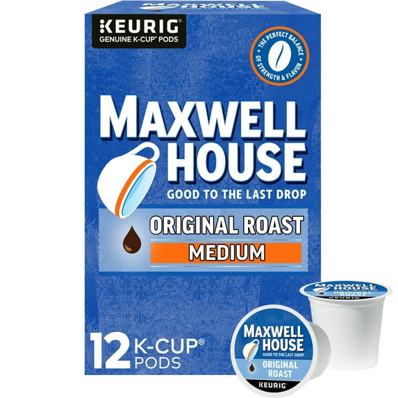 Maxwell House Original Roast Medium Roast K-Cup® Coffee Pods, 12 ct. Box (Pack of 3)