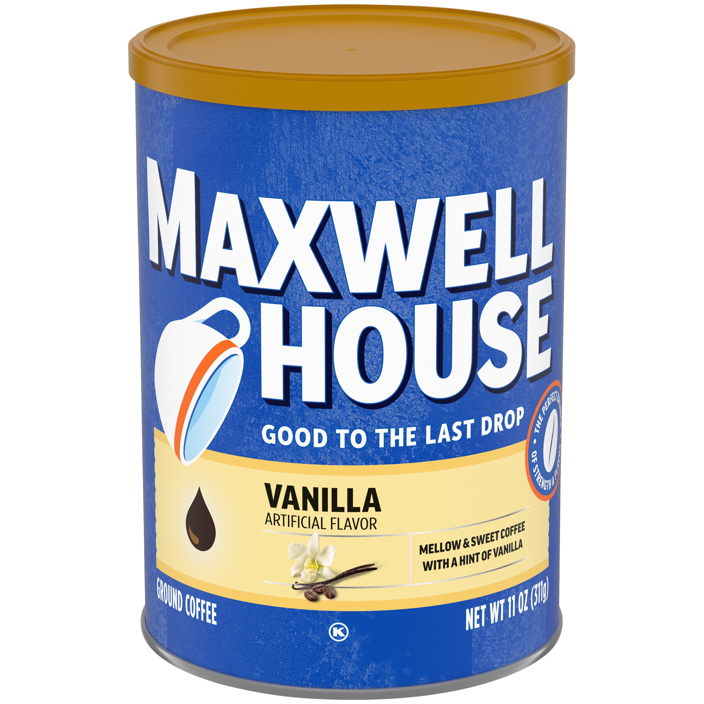 Maxwell House Vanilla Ground Coffee, 11 oz Canister