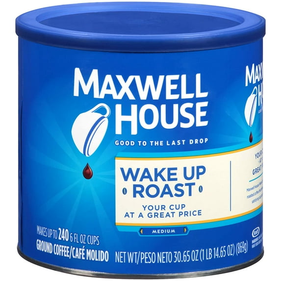 Maxwell House Wake Up Roast Medium Roast Ground Coffee (30.65 oz Canister)
