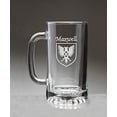 thumbnail image 1 of Maxwell Irish Coat of Arms Glass Beer Mug (Sand Etched), 1 of 1