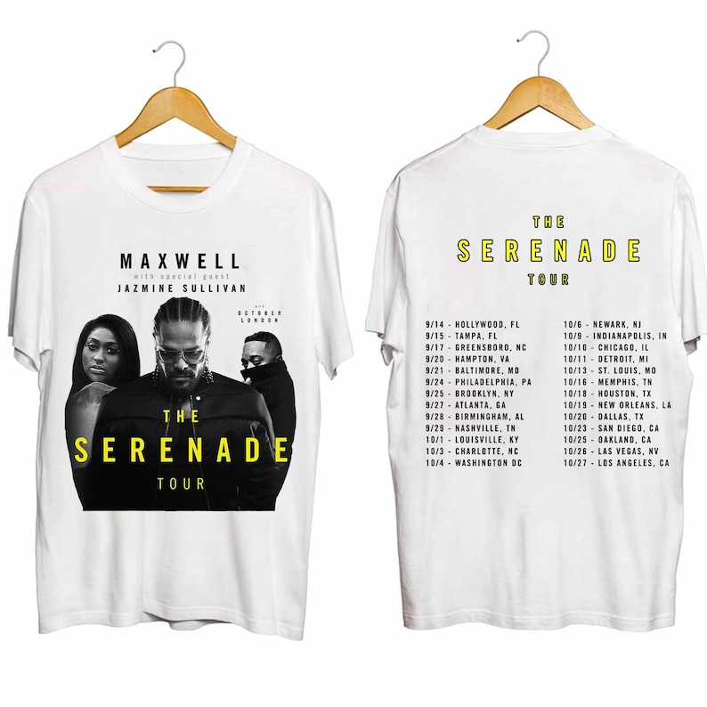 Maxwell The Serenade Tour 2024 Shirt, Maxwell Fan Shirt, Maxwell 2024 ...