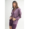 thumbnail image 1 of Maxwell Washed Zip-Up Hoodie - Grape, 1 of 1