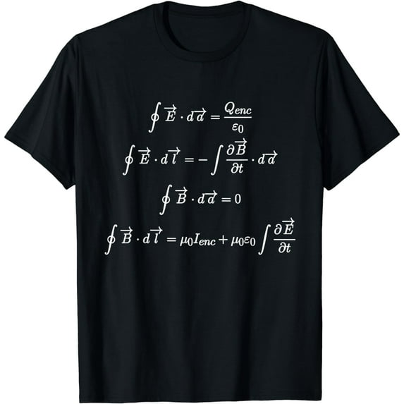 Maxwell's Equations Integral Form Cool T Shirts for Geeks