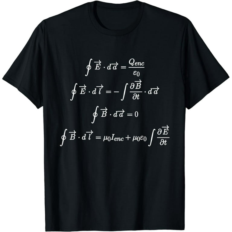 Maxwell's Equations Integral Form Cool T Shirts For Geeks Maxwell's Equations Integral Form Cool T Shirts For Geeks