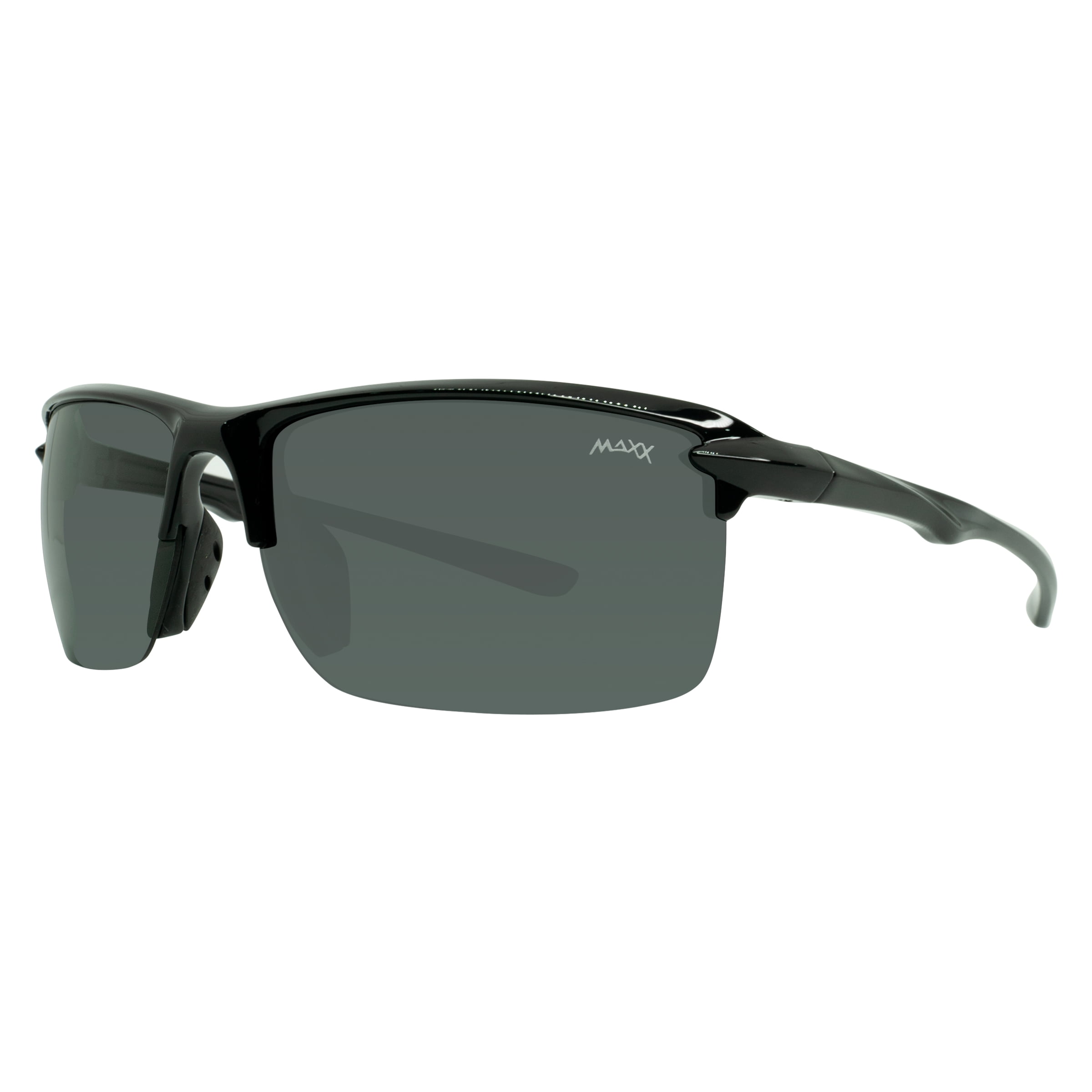 Maxx 14er Smoke Polarized Lenses Black Frame Sports Sunglasses