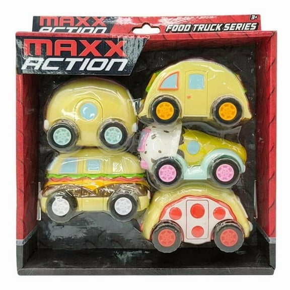 Maxx Action  Micro Food Trucks Toy, Assorted - 5 Piece