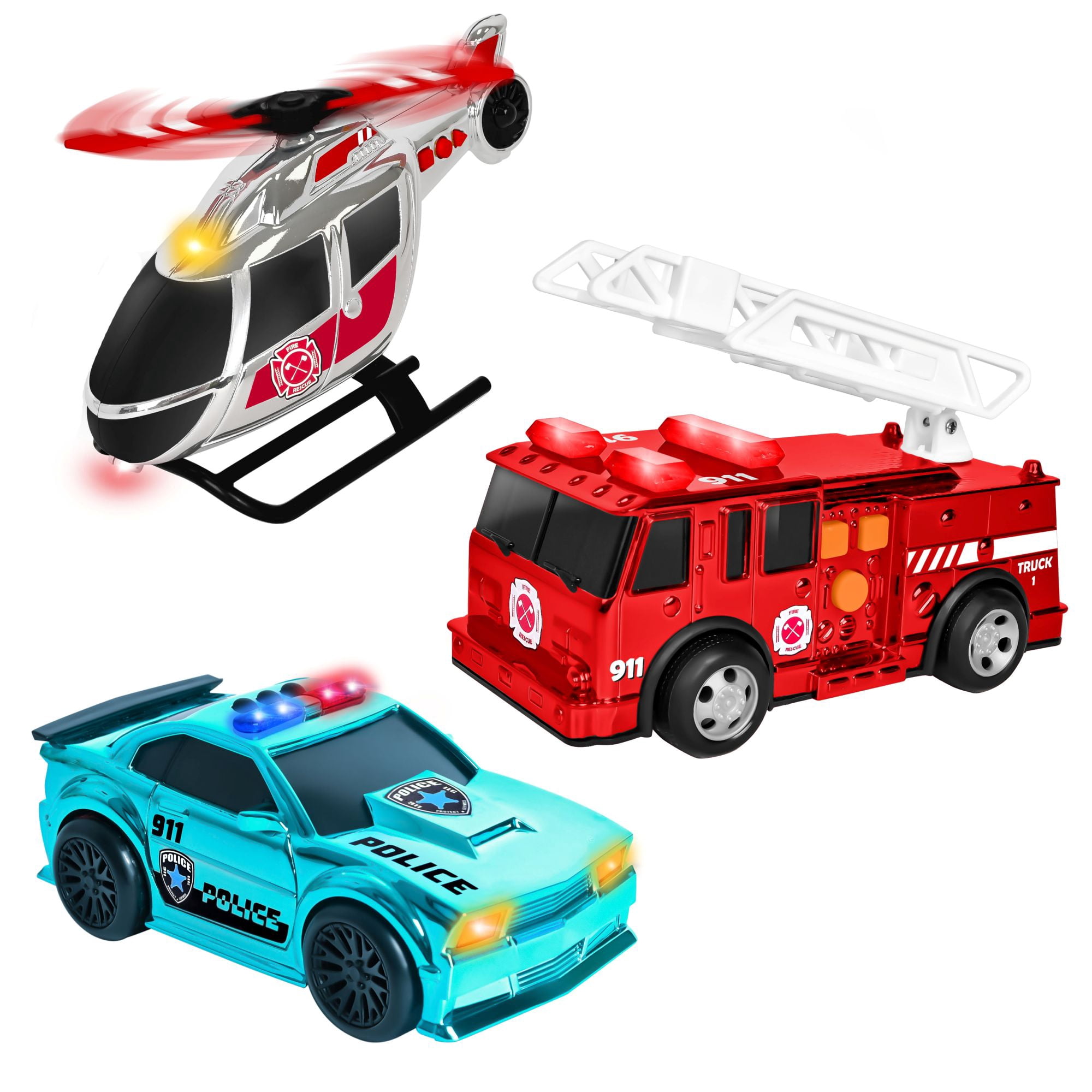 Maxx Action Mini Realistic Fire Rescue Playset with Lights