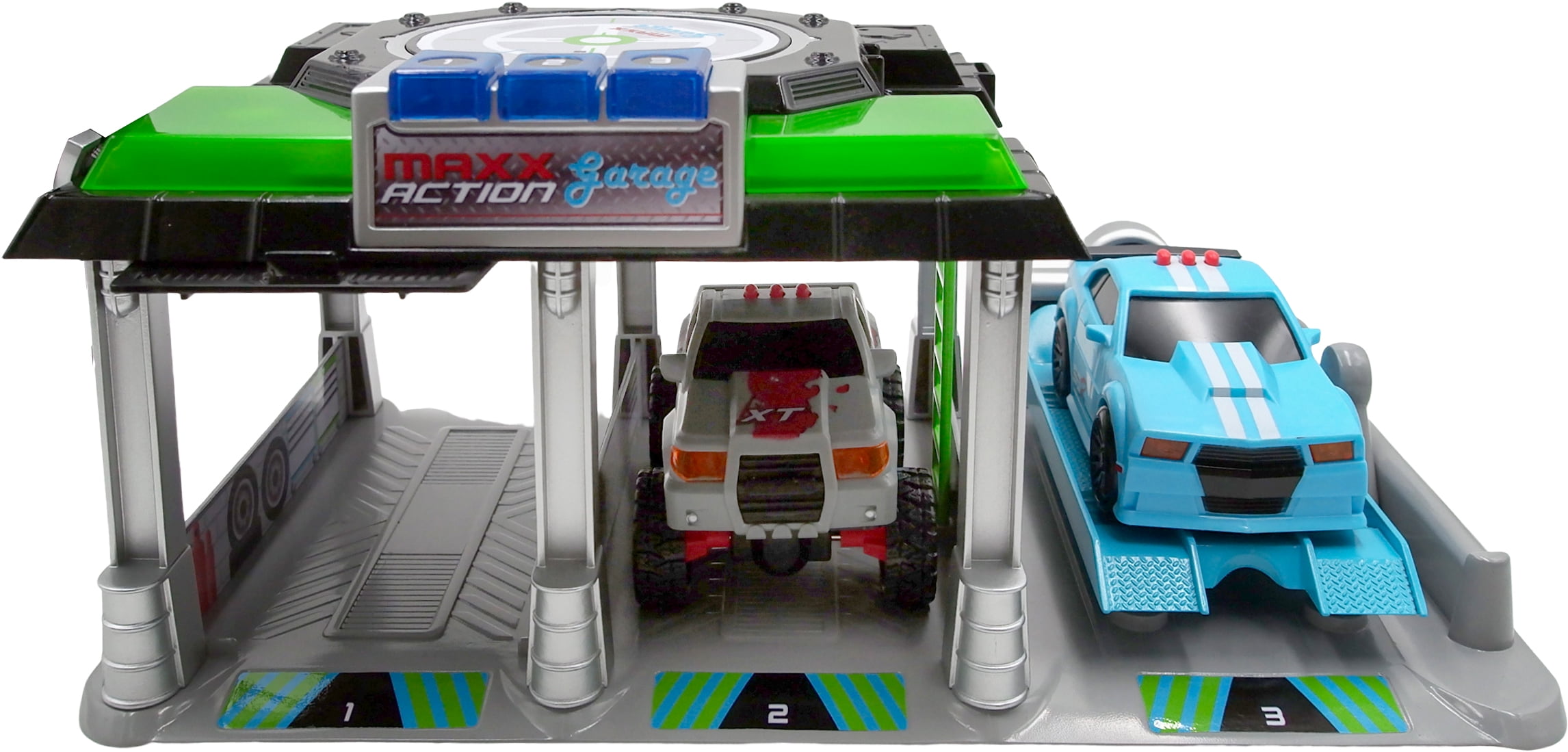 Maxx Action Mini Vehicle Playset Hot Rod Garage Set with Race Car