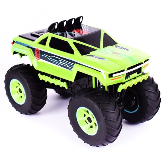 Maxx Action Motorized Green Monster Truck with Lights and Sounds
