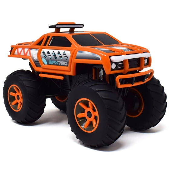 Maxx Action Off Road Mega Vehicle Monster Truck with Lights & Sounds, Big Orange 1-Pack
