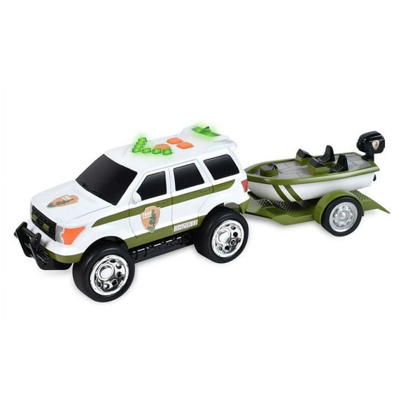 Maxx Action Realistic Play Vehicle, Rescue Trailer Assortment, Boat, Trailer, Motorcycle, Unisex