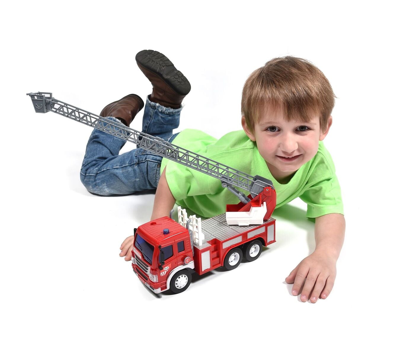 Maxx Action Realistic Play Vehicle Trucks, Fire Truck with Ladder, Unisex