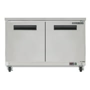 Maxx Cold Double Door Undercounter Refrigerator, 60.3"W, 15.5 cu. ft. Storage Capacity, Energy Star Rated, in Stainless Steel MXCR60UHC