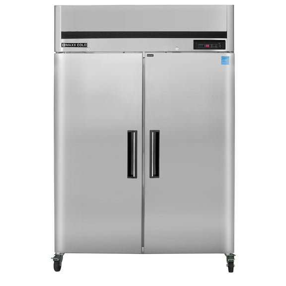 Maxx Cold Food Service 49 cu ft Double-Door Reach-In Refrigerator Stainless Steel