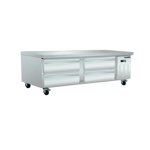 Maxx Cold Four-Drawer Refrigerated Cheg Base, 74"W, 11.1 cu. ft. Storage Capacity, in Stainless Steel (MXCB72HC)