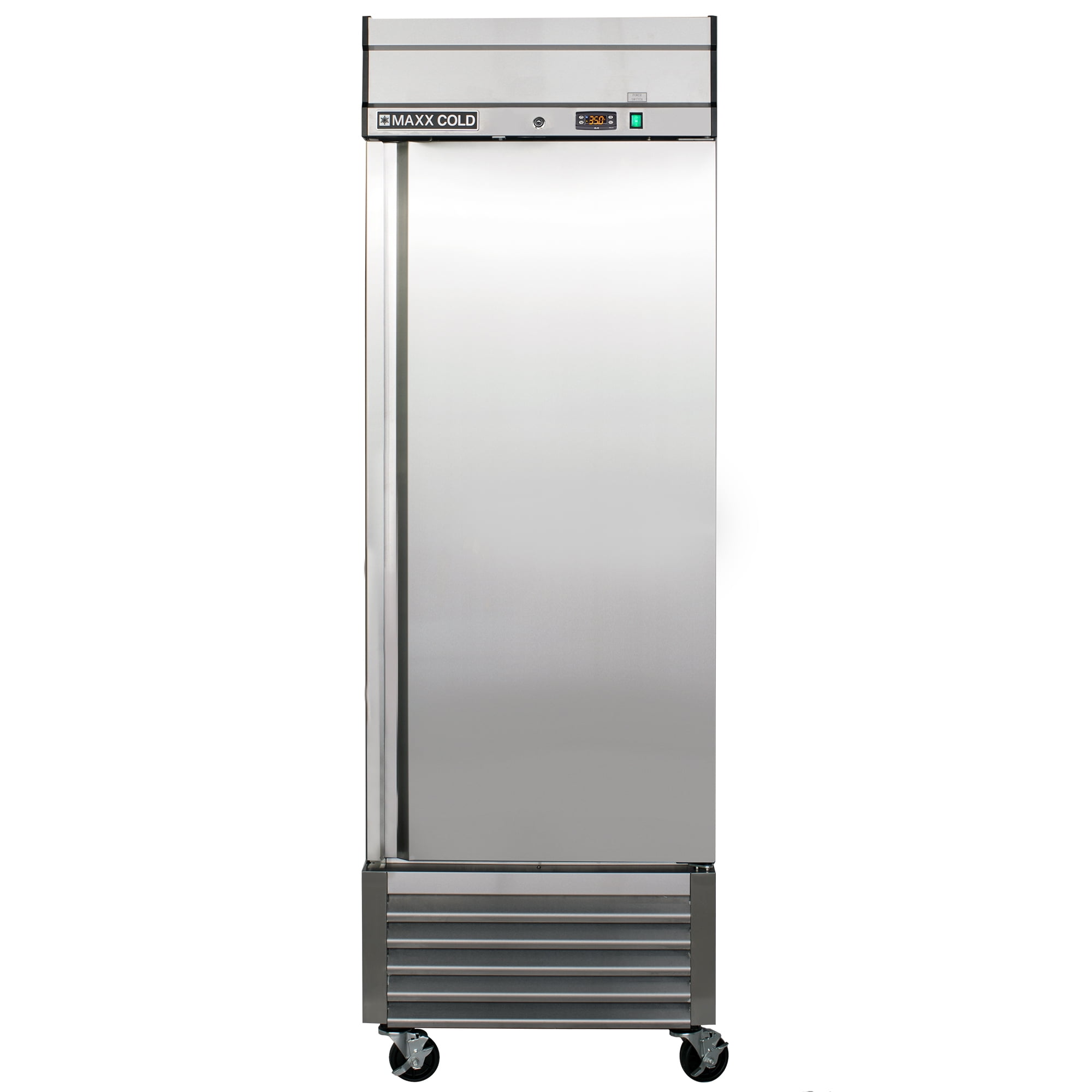 Maxx Cold Single Door Reach-In Refrigerator, Bottom Mount, 27"W, 23 cu. ft. Storage Capacity, in Stainless Steel (MXSR-23FDHC)