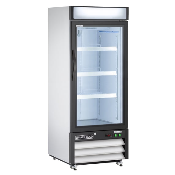 Maxx Cold Single Glass Door Merchandiser Freezer, 25", 12 cu. ft. Capacity, in White (MXM1-12FHC)