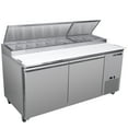thumbnail image 1 of Maxx Cold Two-Door Refrigerated Pizza Prep Table, 71" W, 20.91 cu. ft. Storage Capacity, Equpped with (9) 4" Deep Pans and Cutting Board, in Stainless Steel (MXSPP70HC), 1 of 4