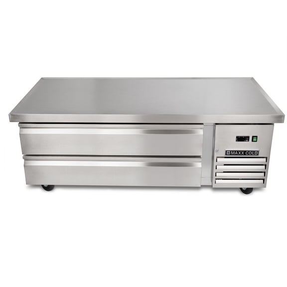 Maxx Cold Two-Drawer Refrigerated Chef Base, 62"W, 8.8 cu. ft. Storage Capacity, in Stainless Steel (MXCB60HC)