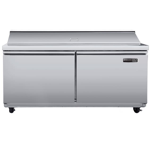 Maxx Cold V-Series 2 Door Refrigerated Mega Top Prep Table, 60