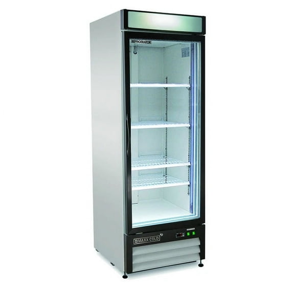 Maxx Cold X-Series 23 Cu Ft Glass Door Merchandiser Freezer Stainless Exterior, Model# MXM1-23FHC