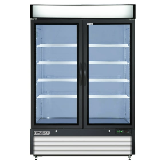 Maxx Cold Double Glass Door Ice Merchandiser Freezer, 54", 48 cu. ft. Capacity, in White (MXM2-48FHC)