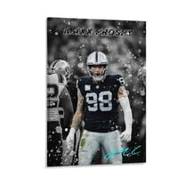 Maxx Crosby American Football Players Sports Celebrity Canvas Wall Art Posters For Room Aesthetic And Decor 47 Poster For Bedroom Bathroom Living Room Office Kitchen Decor