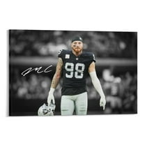 Maxx Crosby American Football Players Sports Celebrity Canvas Wall Art Posters For Room Aesthetic And Decor 49 Poster For Bedroom Bathroom Living Room Office Kitchen Decor