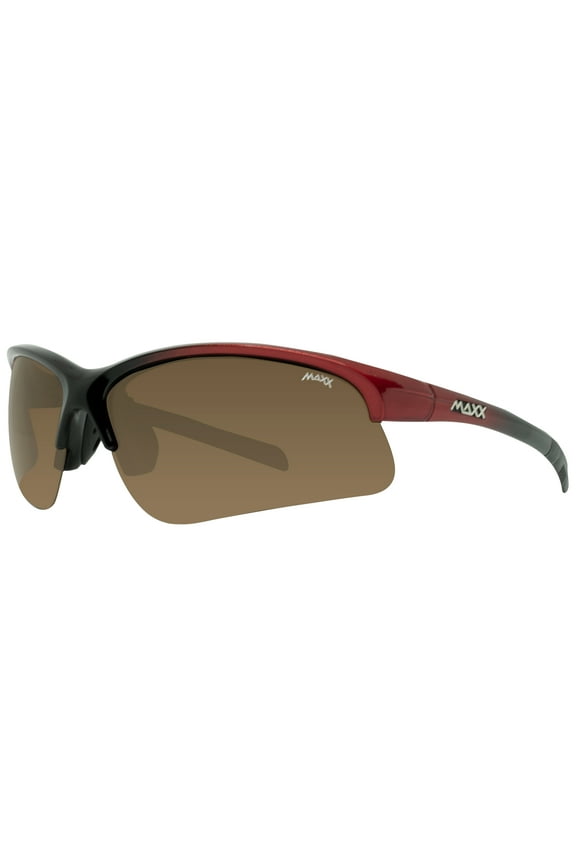 Domain HD Lenses Black-to-Red Frame Sports Sunglasses