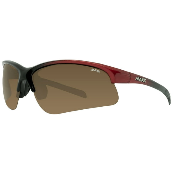 Maxx Domain HD Lenses Black-to-Red Frame Sports Sunglasses