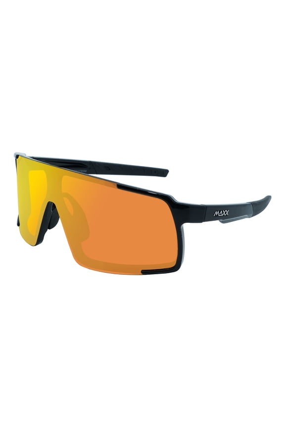 Eyewear Arthur Shield Sport Sunglasses with High Definition Gold Mirror Lens