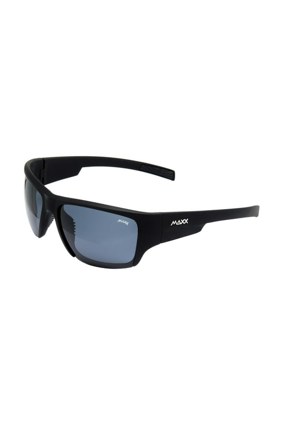 Duke Sports Sunglasses with Smoke Polarized Lenses and Black Frame