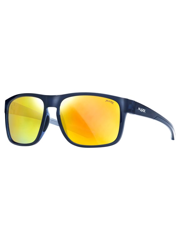 Firelight High Contrast Sport Sunglasses Gold Mirror Over Gray Lenses with Inner Orange Filter