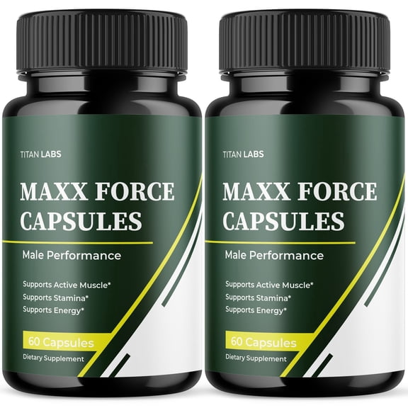 Maxx Force Advanced Formula Natural Supplement Pills for Max Strength MaxxForce 120 Capsules