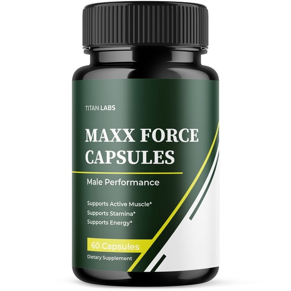 Maxx Force Advanced Formula Natural Supplement Pills for Max Strength MaxxForce 60 Capsules