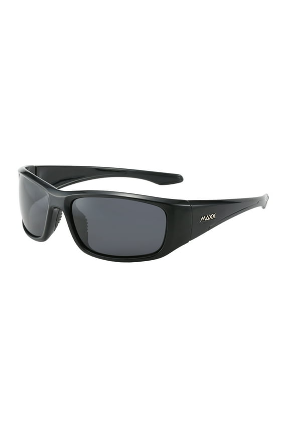 HD Spark Polarized Sport Sunglasses with Full Matte Black Frame and Smoke Lens
