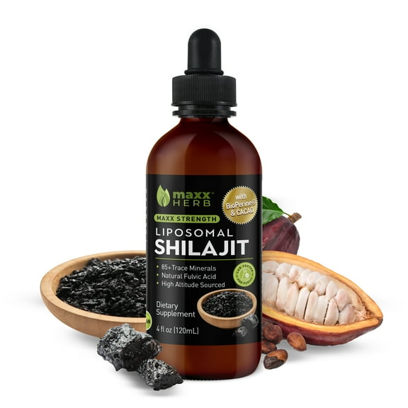 Maxx Herb Shilajit Extract Liposomal, Black Pepper & Cacao, 4 Oz