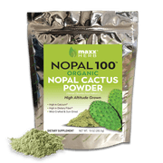 Maxx Herb Organic Nopal Cactus Leaf Powder, Fiber for Gut Health & Digestive Support, 10 Oz