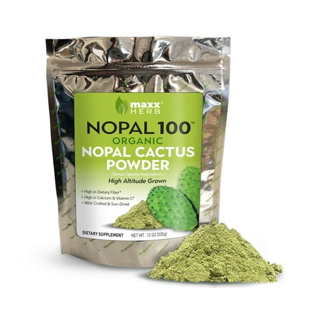 product image of Maxx Herb Nopal Cactus Leaf Organic Fiber Powder for Gut Health & Immune Support, 12 Oz