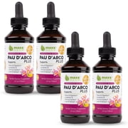 Maxx Herb Pau D'Arco Extract Dandelion & Red Clover for Immune System, 4 oz 4 pack