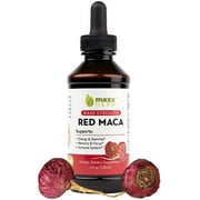 Maxx Herb Red Maca Root Liquid Drops دعم المناعة ومكملات الطاقة ، 4 Oz