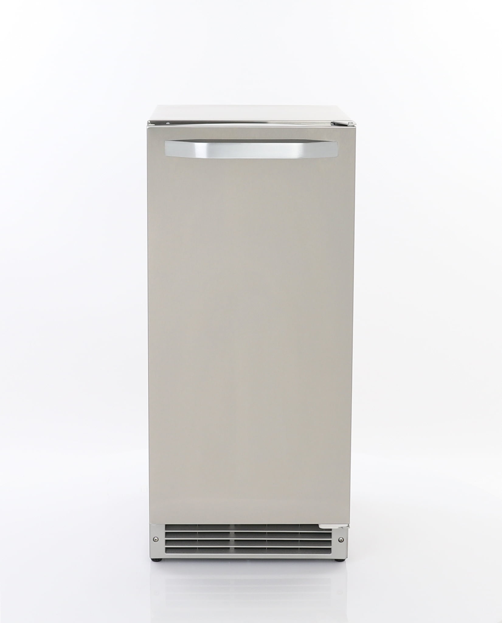 Maxx Ice Shallow Depth Outdoor Built-In Undercounter Ice Maker, 15", 25 lbs, Crescent Ice Cubes, 22 lb Ice Storage Bin, in Stainless Steel (MIM25CO)