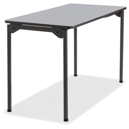 Maxx Legroom Rectangular Folding Table 48w x 24d x 29-1/2h Gray/Charcoal