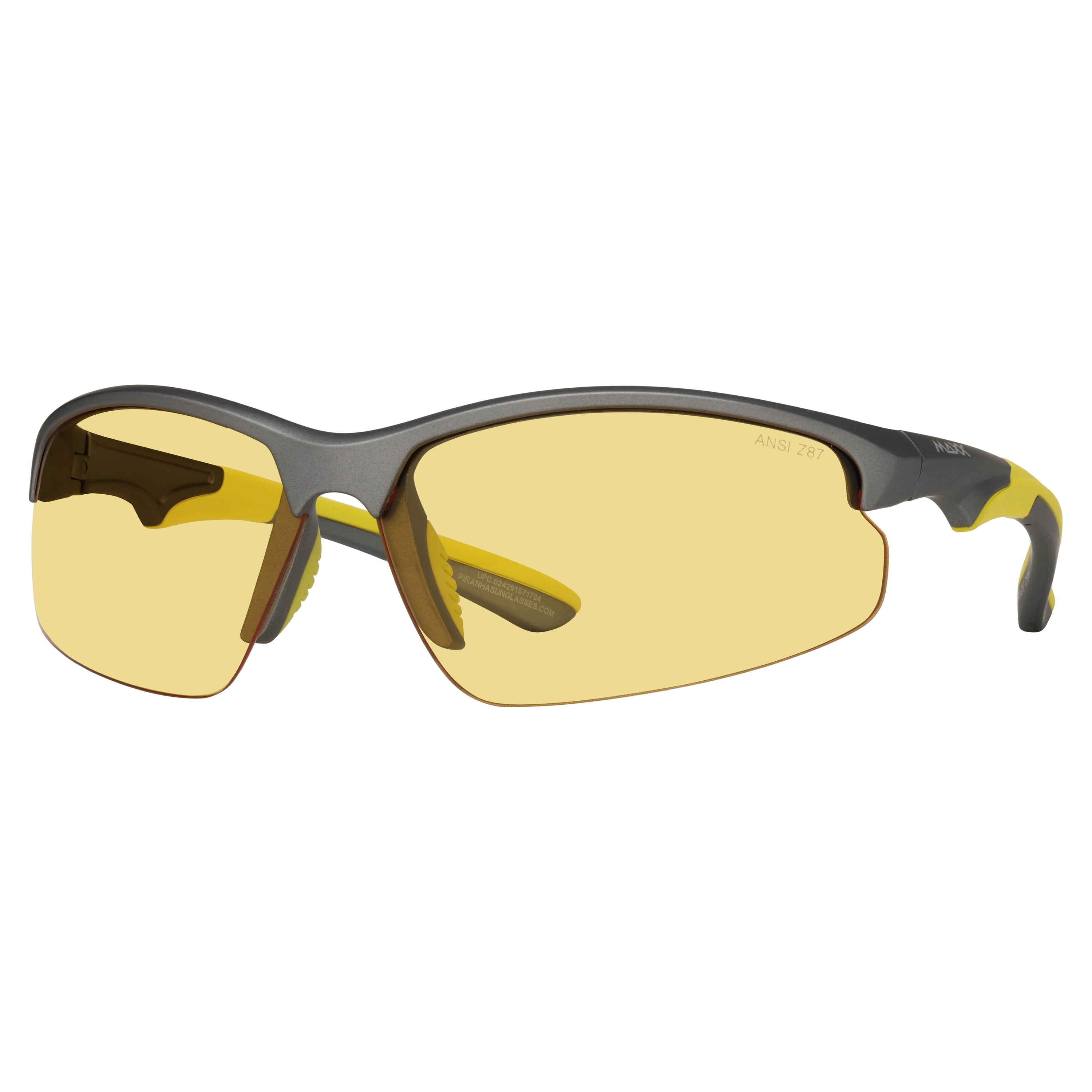 MXXA☺︎ Motorcycle Ansi Z87 Safety Sunglasses Clear Yellow Foam